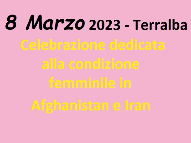 Terralba, 8 Marzo 2023 – Giornata internazionale della Donna - “non solo mimone…” ore 18:00 sala musica Comunale.  
