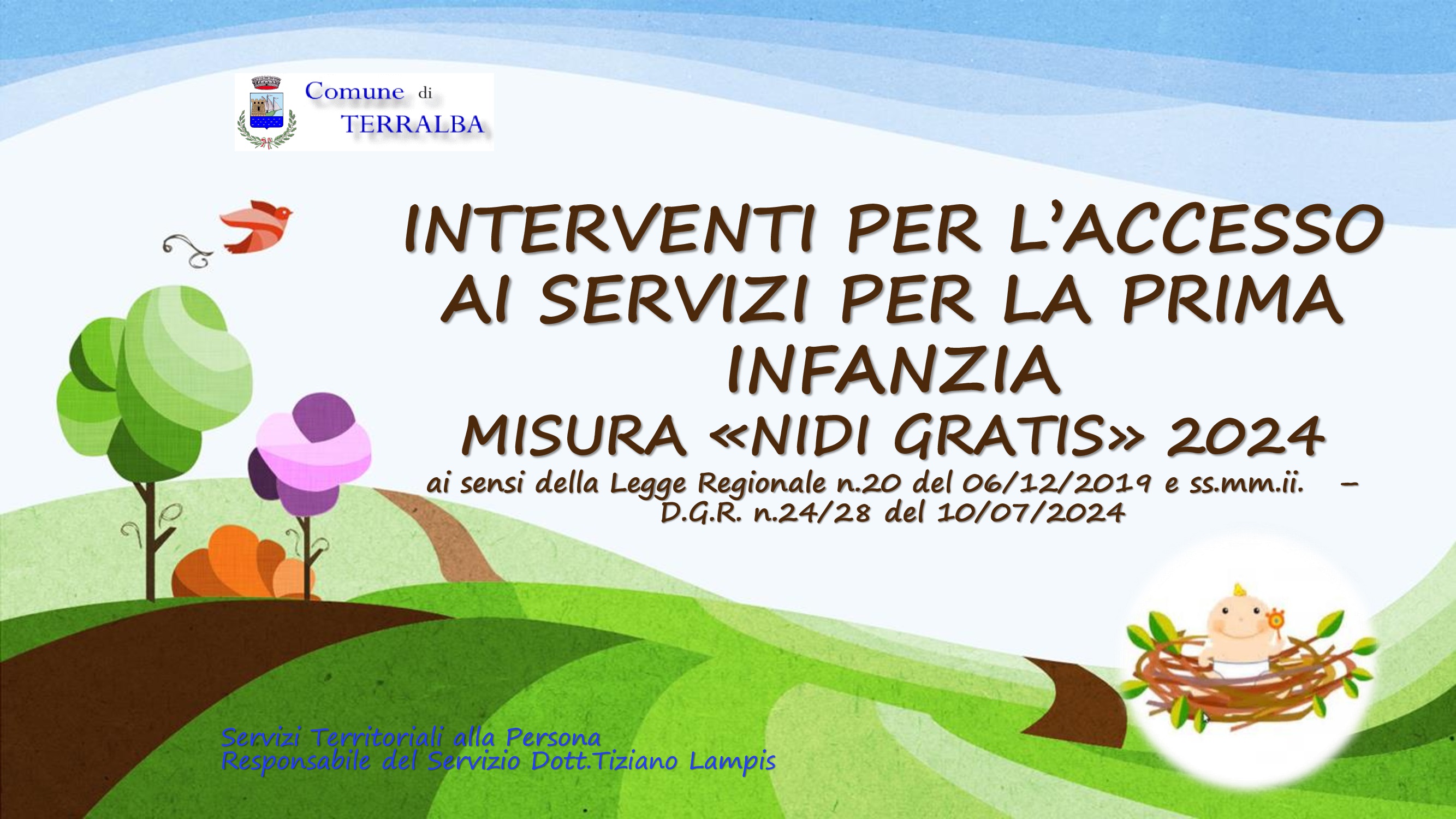 Interventi per l'accesso ai servizi per la prima infanzia misura "NIDI GRATIS" primo semestre 2024  