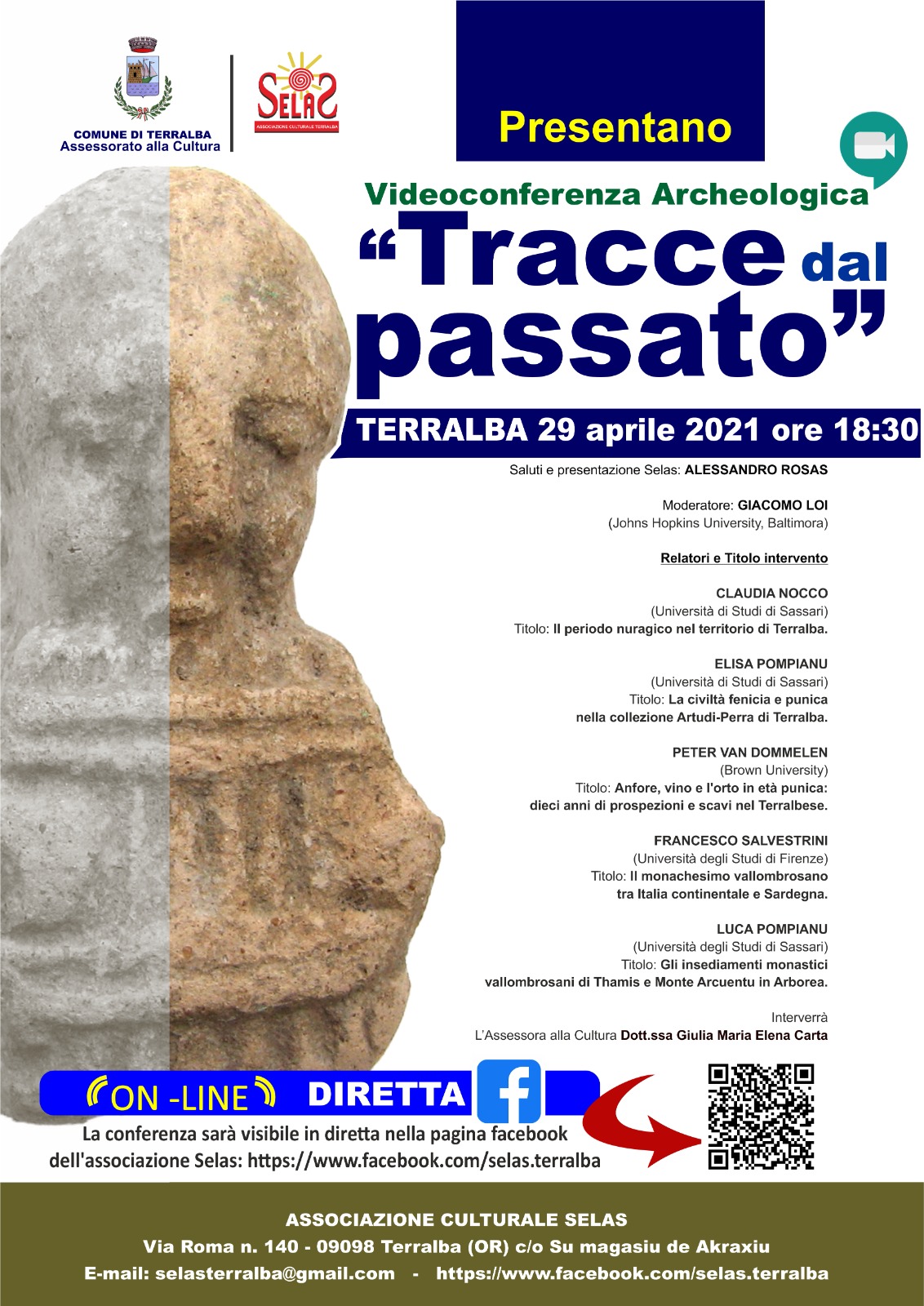 Terralba, videoconferenza archeologica dal titolo “Tracce dal passato”
