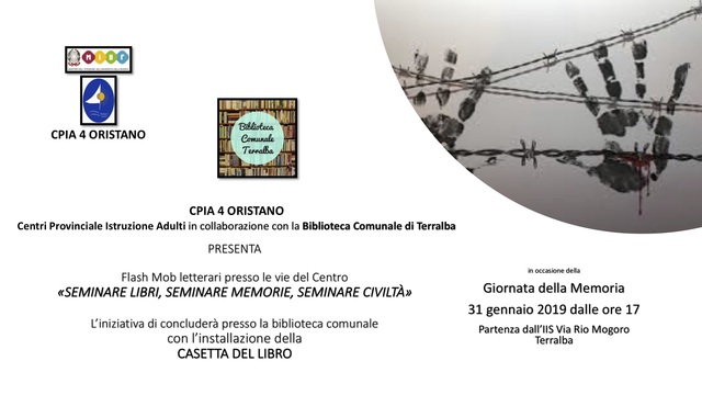 Flash Mob letterario per le vie del centro "Seminare libri, seminare memorie, seminare civiltà"