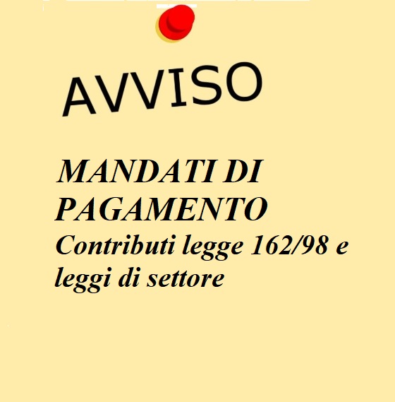 Comune di Terralba, Avviso per i mandati di pagamento dei contributi legge 162/98 e leggi di settore