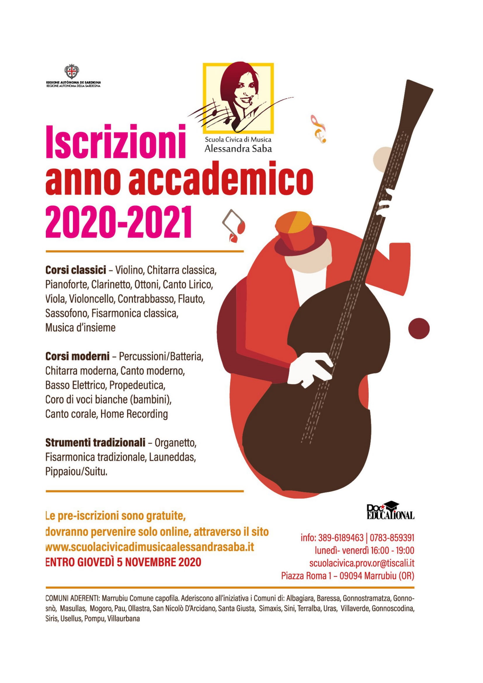 Scuola civica di musica anno accademico 2020-2021