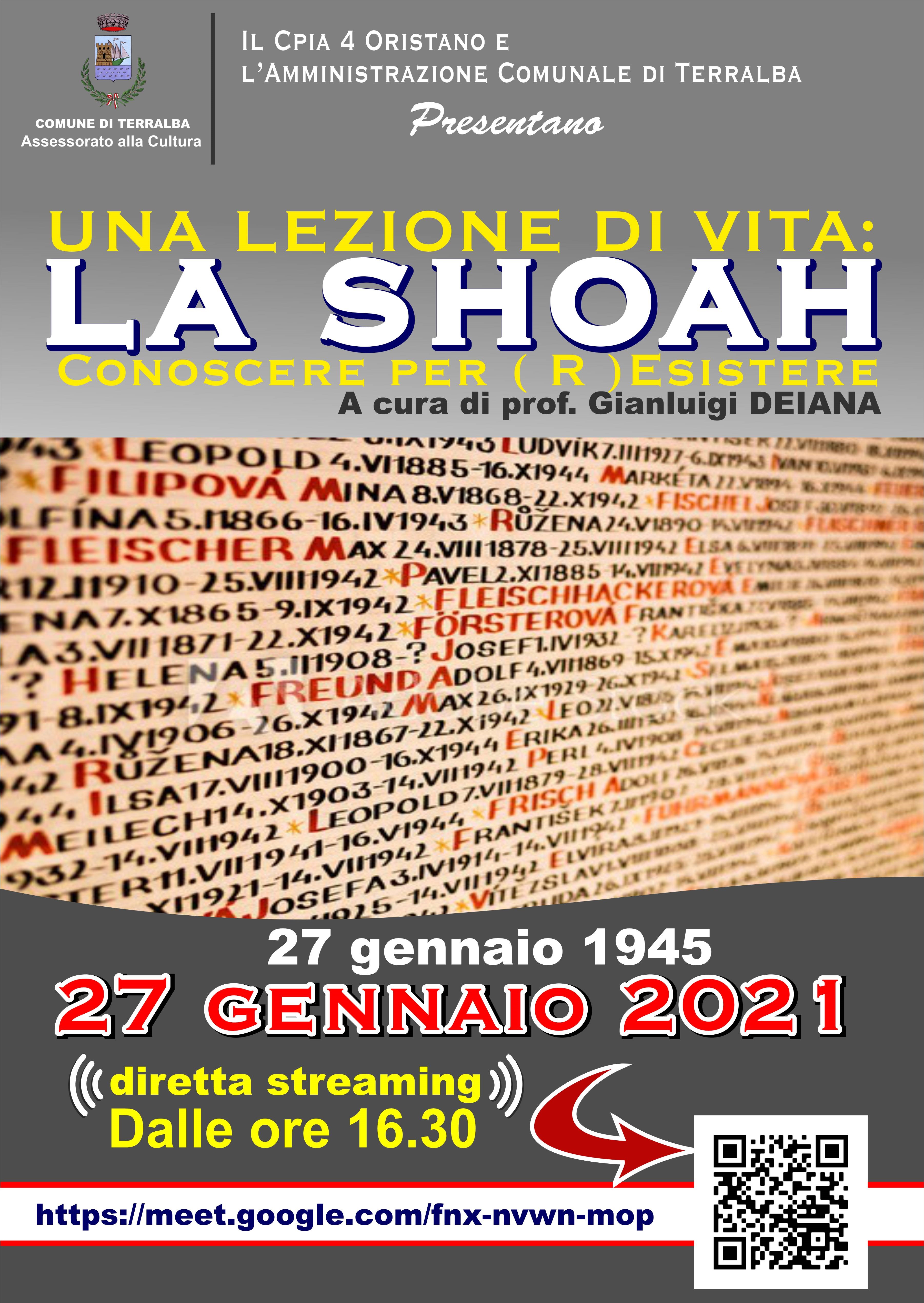 "una lezione di vita: la shoah, conoscere per (r) esistere" 